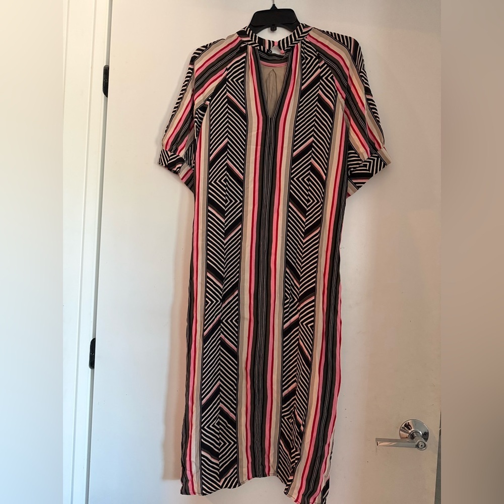 Anthropologie Tunic Dress Size XS McKenzie Mock Neck Short Sleeve Pullover - Picture 3 of 5
